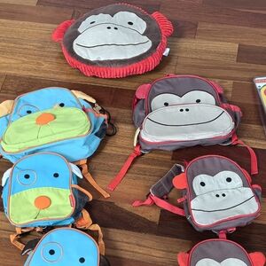 skip hop zoo little kid monkey and dog puppy toddler collection sets (new&used)